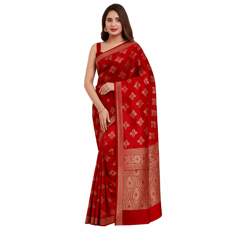 Red Banarashi Saree