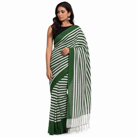 Green Cotton Saree