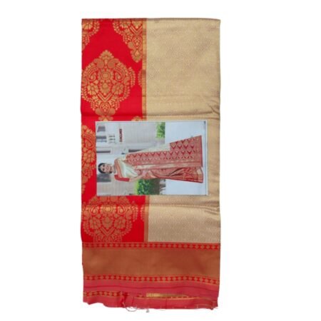 Red and Silver Benarasi Saree