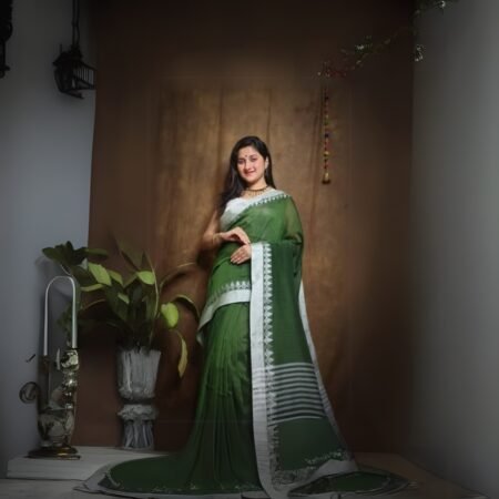 Bollywood Stylish Silver Color Saree